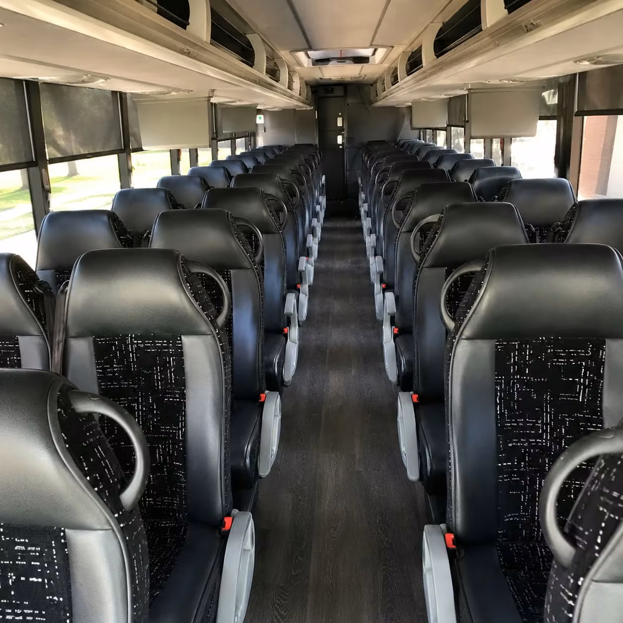 56 passenger charter bus interior