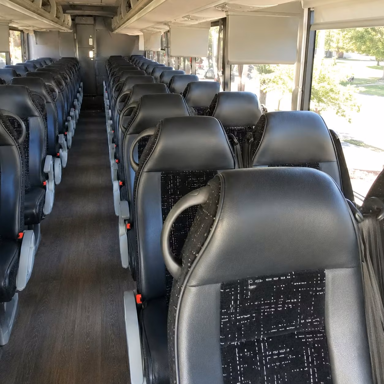 garland charter bus rental interior