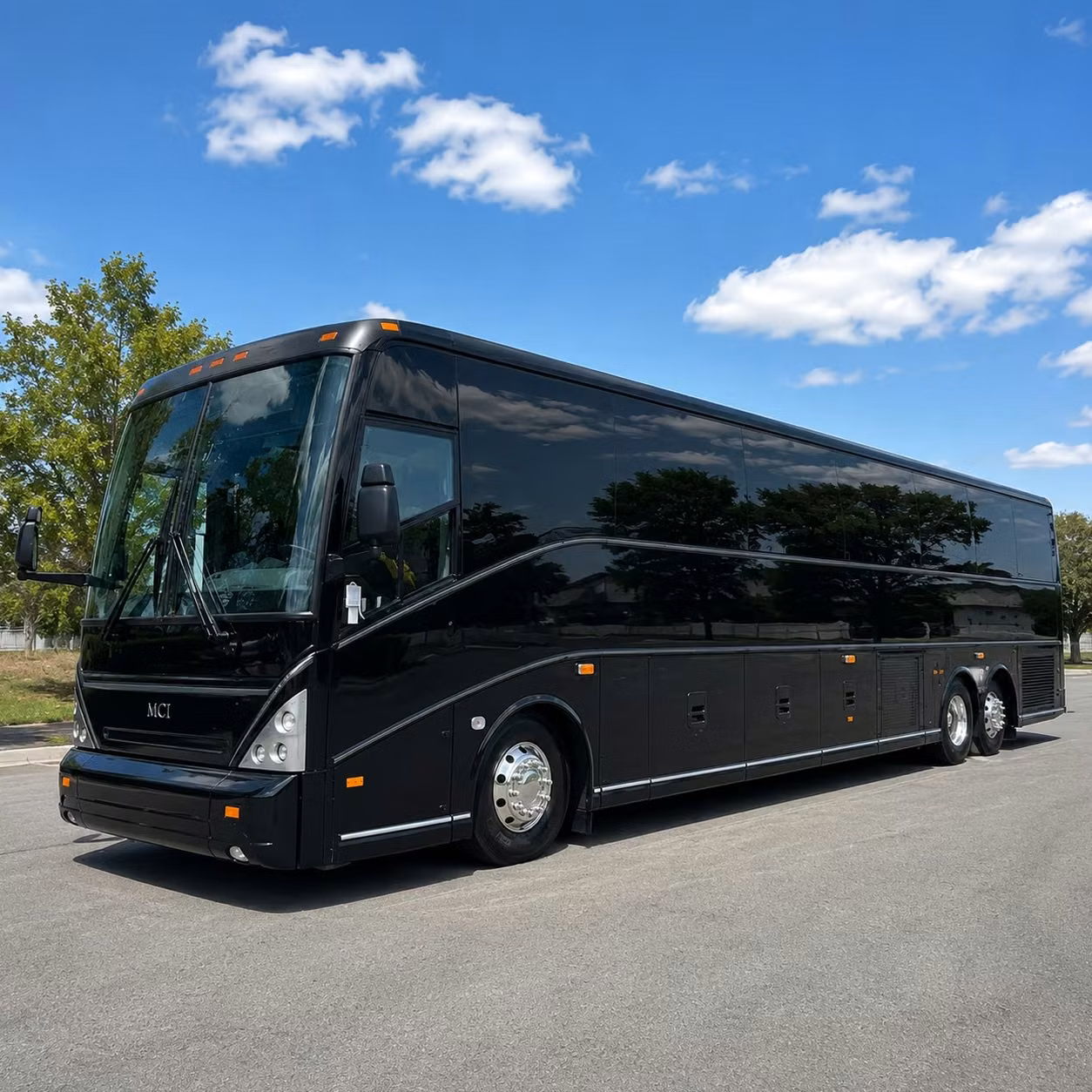 garland wedding shuttle bus and guest transportation